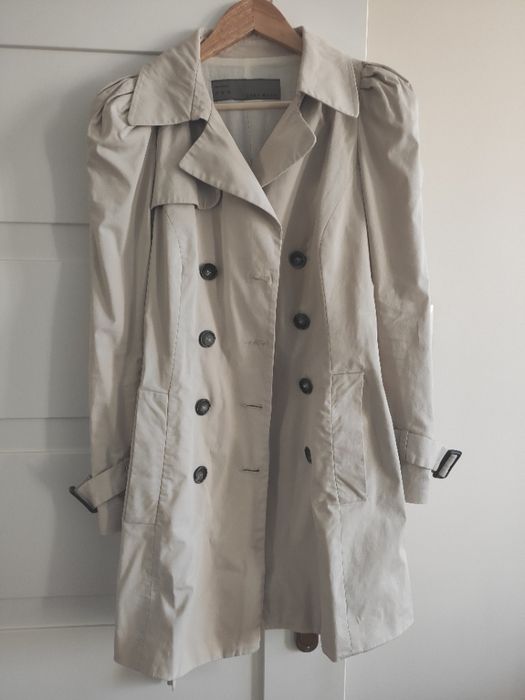 beżowy trencz ZARA S