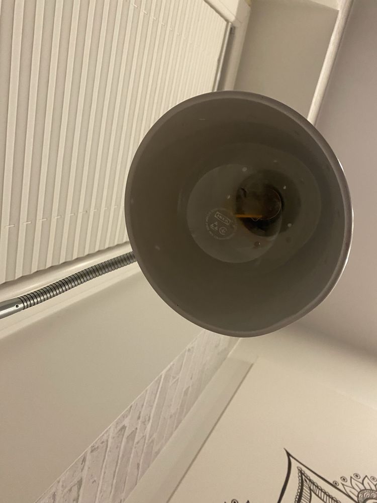 Lampka stojaca srebrna