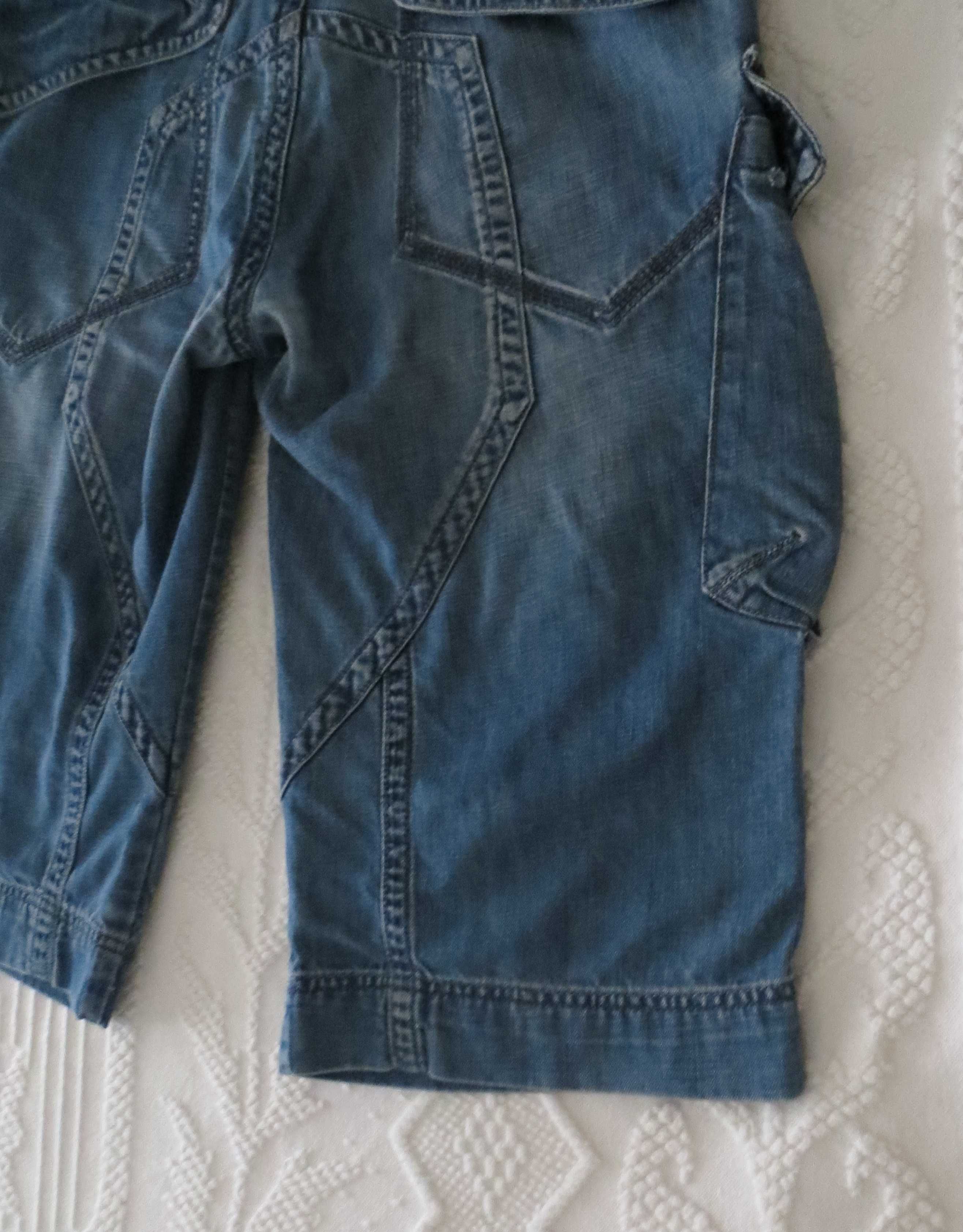 Calções 100 % ganga algodão, One Two One - USA  Classic Jeans - Nº 40