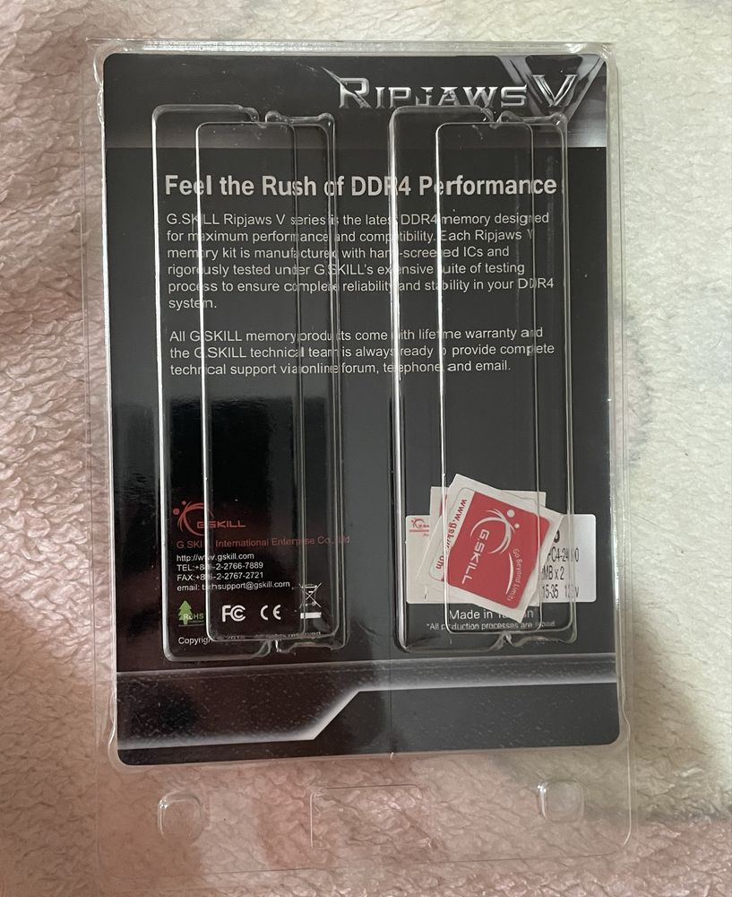 G.SKILL RipJaws V Series DDR4 16GB (2x8GB) 2400mhz