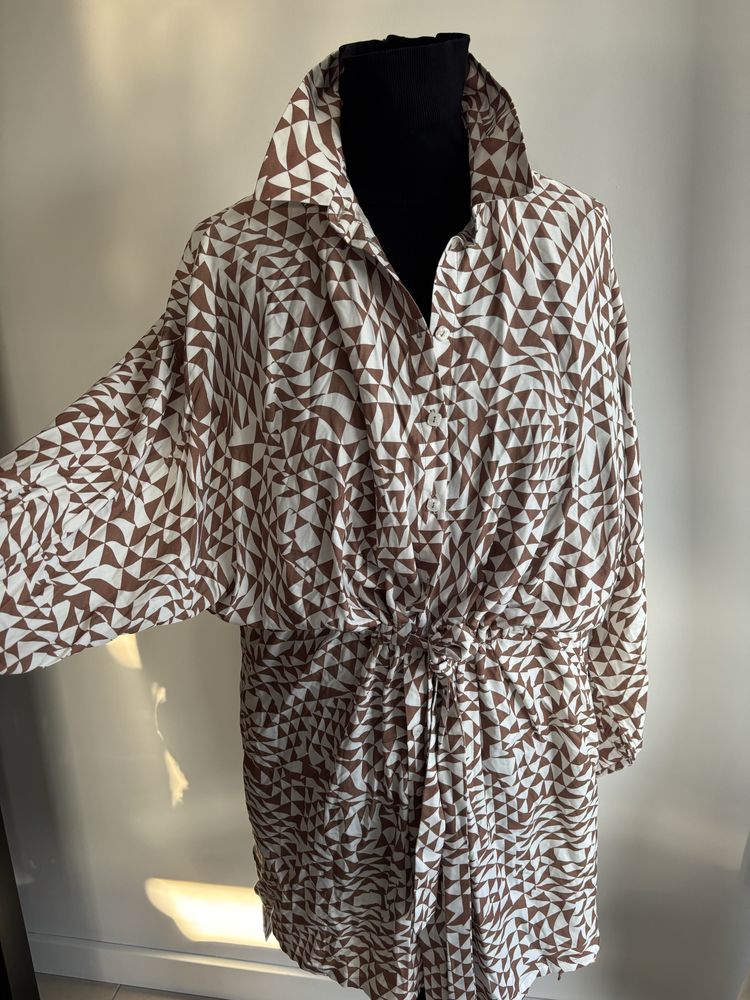 Swing nowa sukienka koszulowa kimono M L