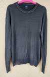 Sweter męski 100% new wool czysta wełna Boggi długi rękaw granat