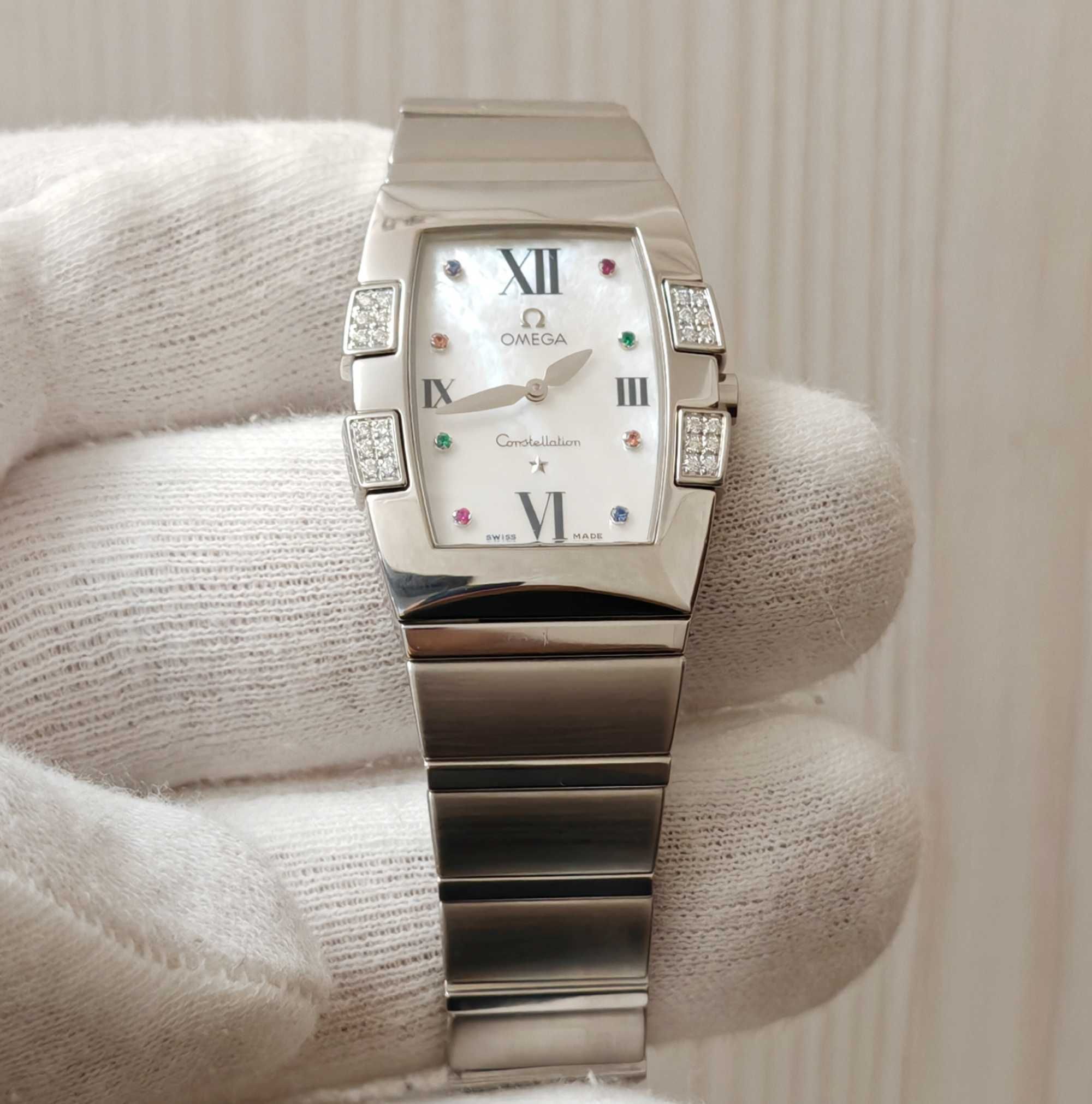 Жіночий годинник Omega Constellation Quadrella 1586.79.00 Diamond Swis