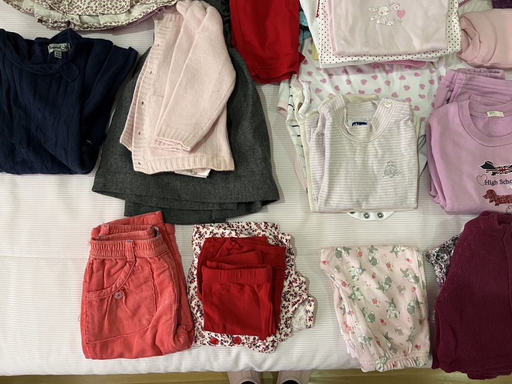 Lote de roupa de menina 6-12 meses