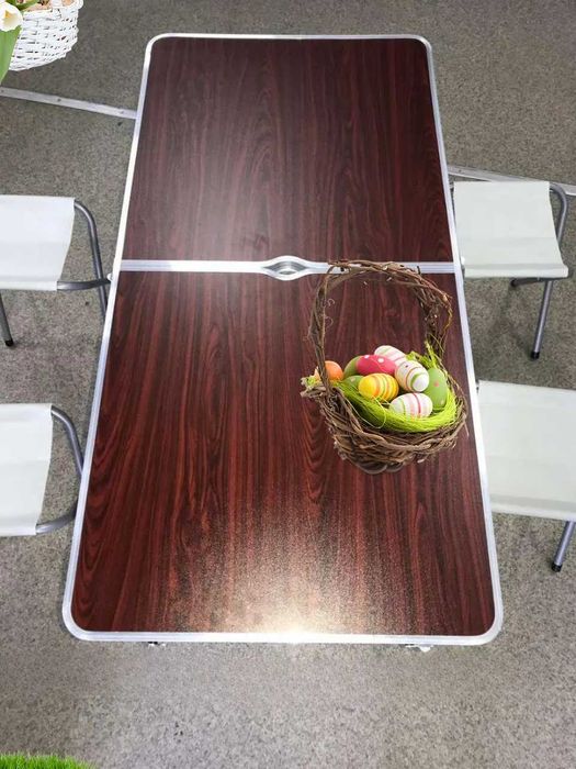 Туристичний складний стіл для пікніка.Стіл зі стільцями для дачі, стол