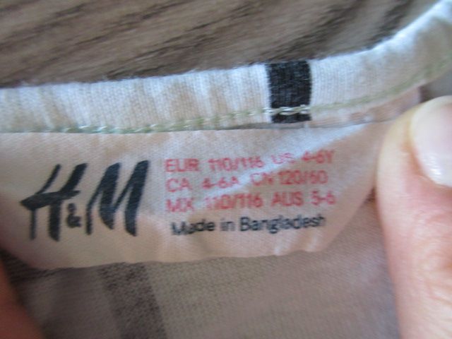 Letnia sukienka H&M krata 110/116