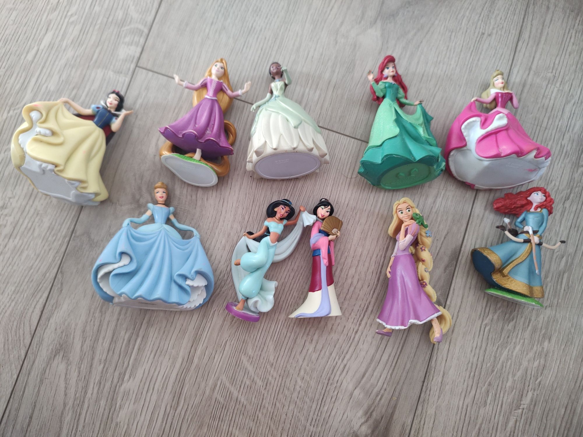 Zestaw figurek, księżniczki Disneya 10 sztuk, min Śnieżka, Roszpunka,