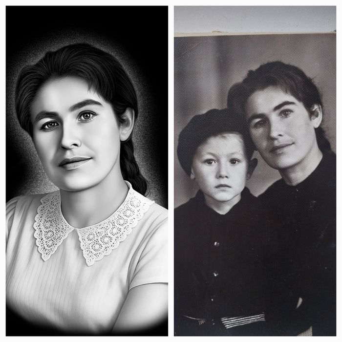 Ретуш на пам'ятник,  реставрація та відновлення фото.