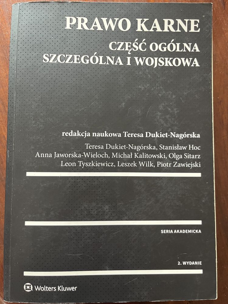 Prawo karne cz. ogólna, szczególna i wojskowa