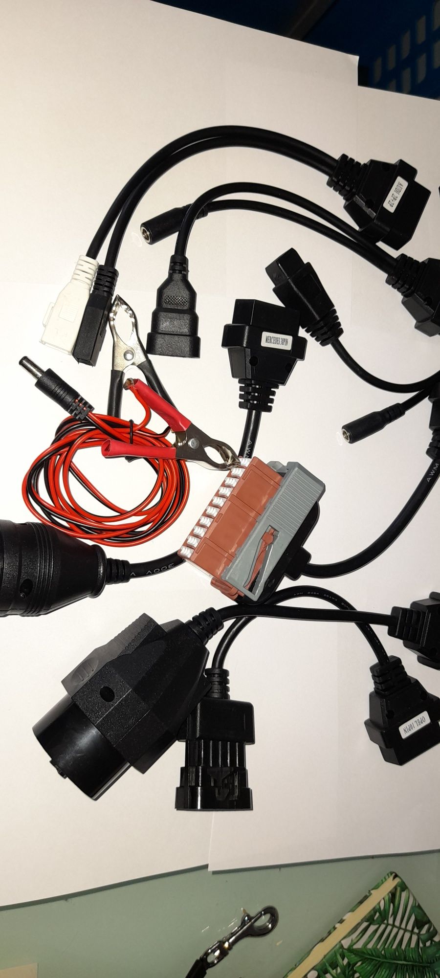 Cabos Adaptadores obd obd2 Audi 2+2 Mercedes bmw Fiat Opel Alimentação