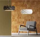 Reus lampa duża salon czarna designerska biala