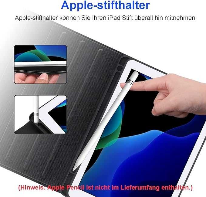 Etui na klawiaturę do iPada, podświetlenie, niemiecki układ QWERTZ