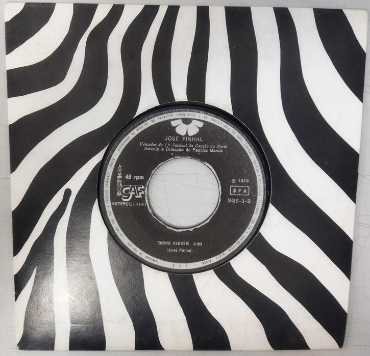 José Pinhal. Single como novo. Capa genérica.