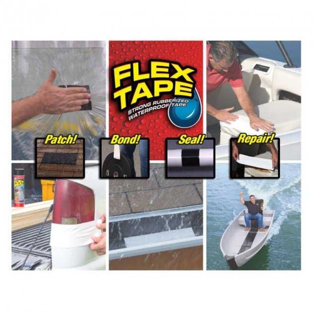 Водонепроникна стрічка Flex Tape 10 см — надміцна ізоляція