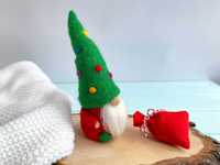 Новорічна іграшка Різдвяний гном з мішком