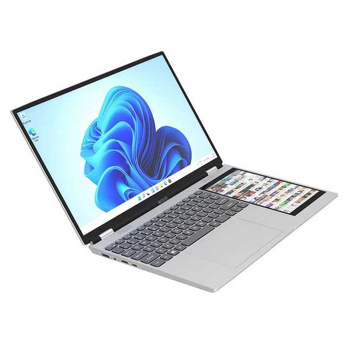 Laptop dwuekranowy. Intel N100 3,4Ghz, RAM 16Gb, DYSK 512 Gb SSD