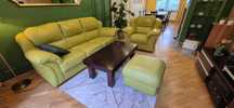 Komplet wypoczynkowy skórzany Helvetia Furniture – model Kenya