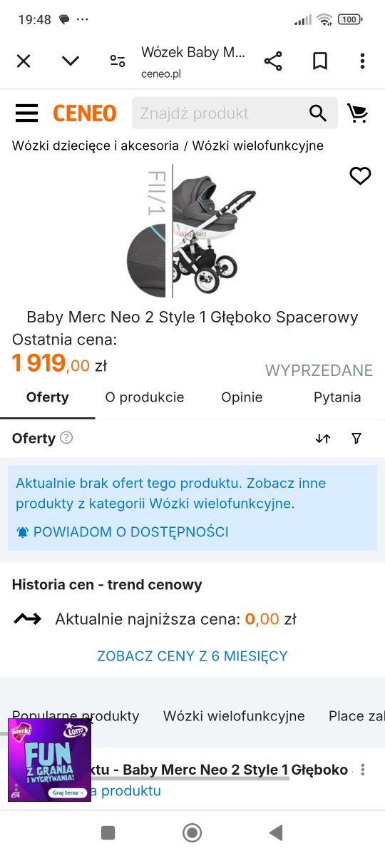 Wózek 3w1 baby merc neo 2 style