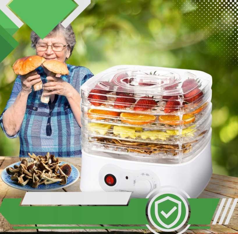 Nowa Mocna SUSZARKA Do Grzybów Owoców Warzyw Ziół - 8 Programów (-20%)