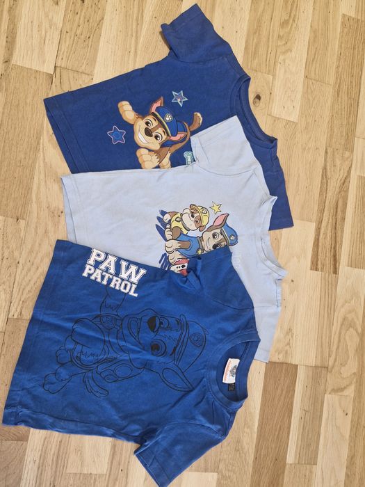 Bluzka krótki rękaw dla chłopca r. 98-104 Psi Patrol Chase 3 sztuki
