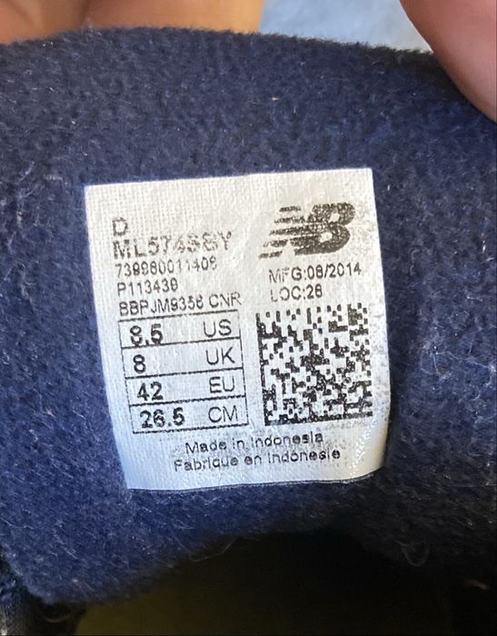 New Balance (sapatilhas originais), modelo 574, tamanho 42