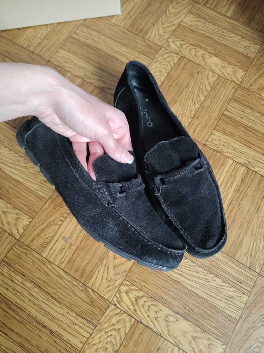 Чоловічі мокасини шкіряні шкіра замша 41 туфлі