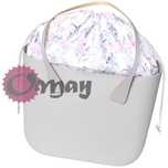 organizer OBAG MINI worek flamingi pastel 2 kieszenie komin OMAY