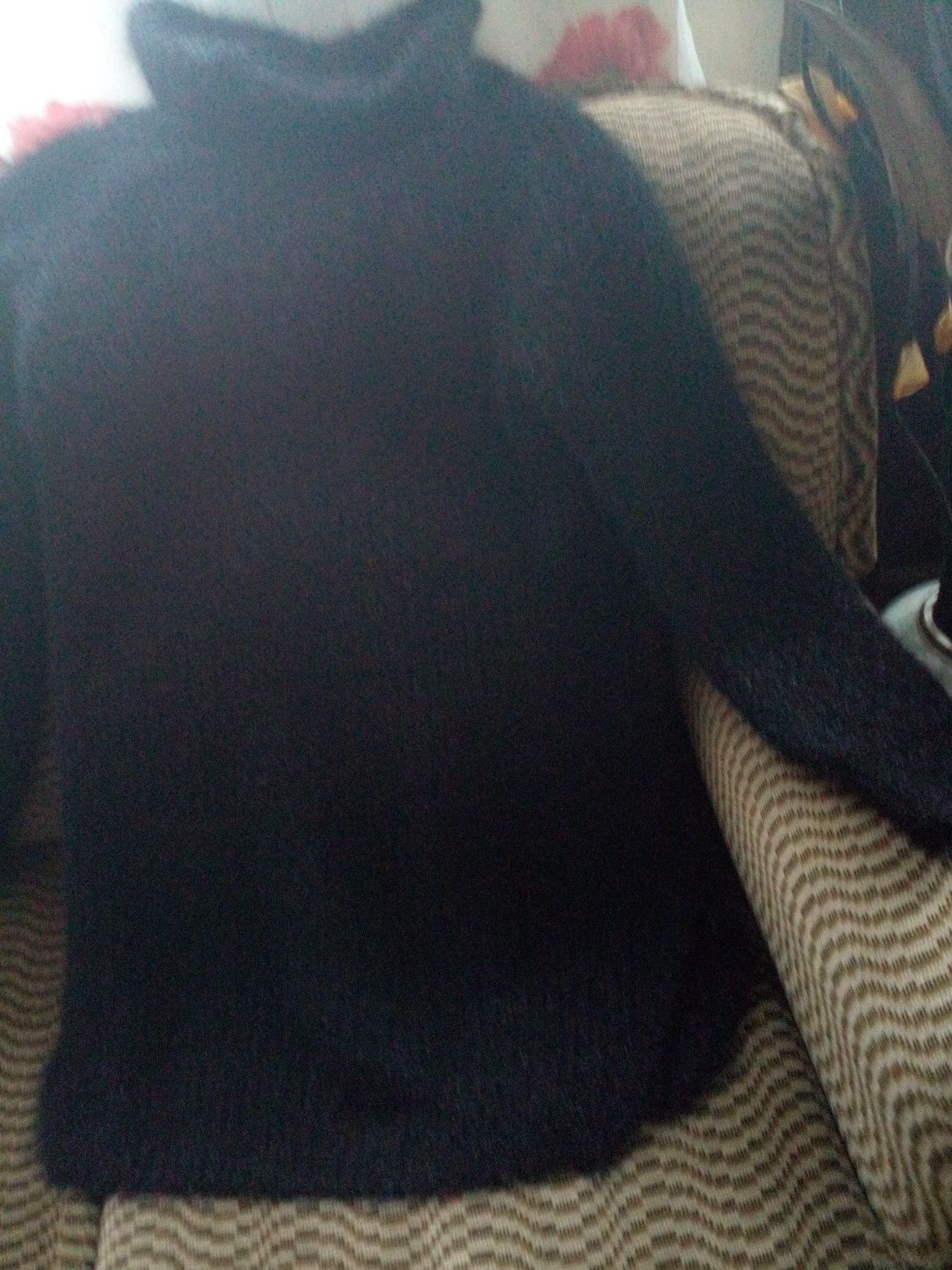 Vestido de lá em preto