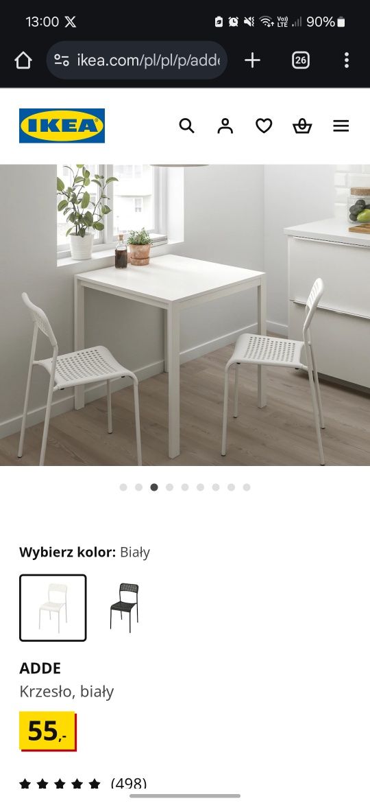 Krzesła ikea 2 szt.