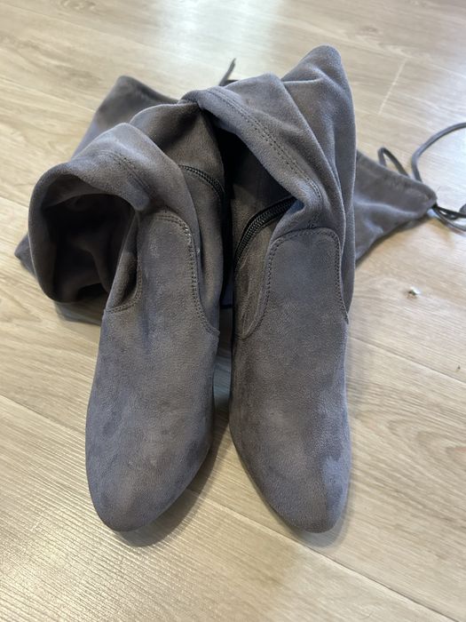 Замшеві демі ботфорди, р.39