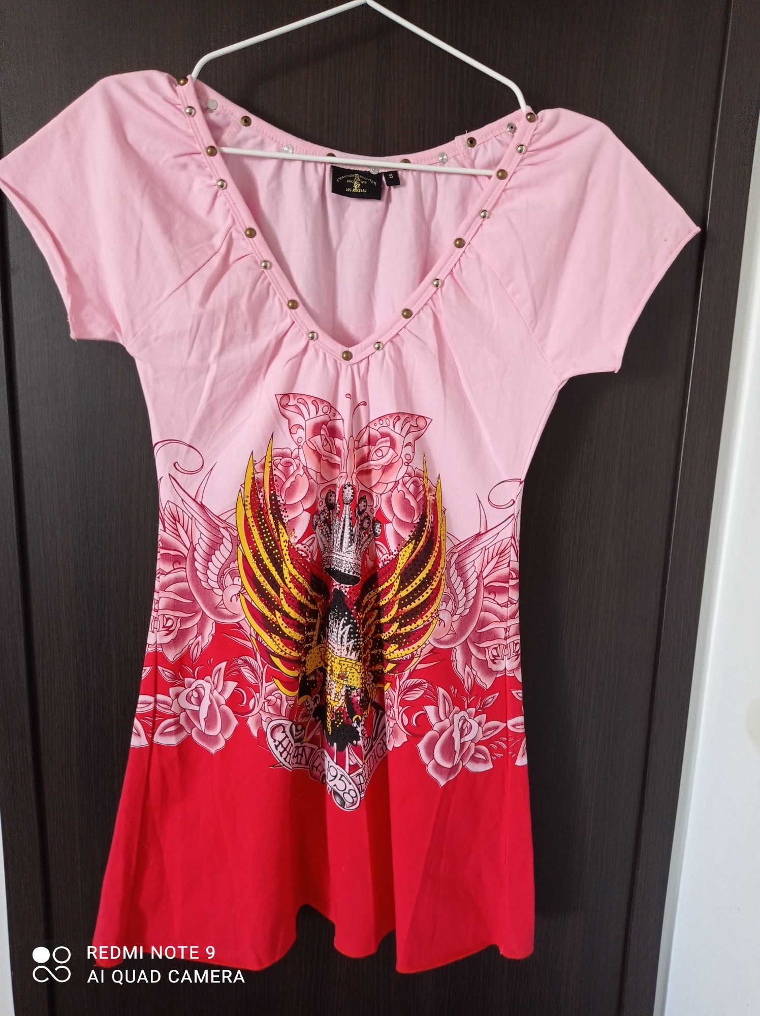 Christian Audigier Los Angeles T-shirt damski rozmiar S