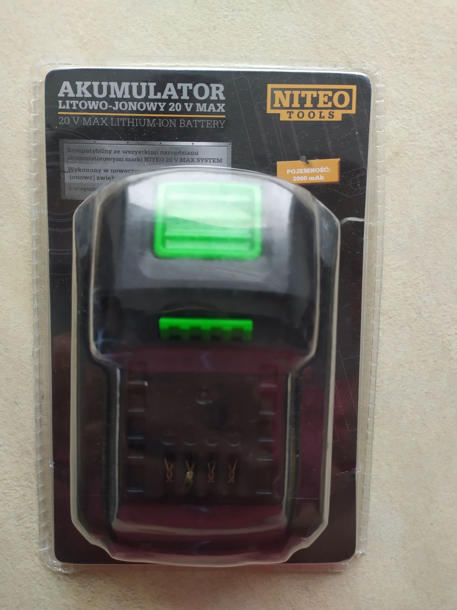 Akumulator litowo Niteo - jonowy 20 v max