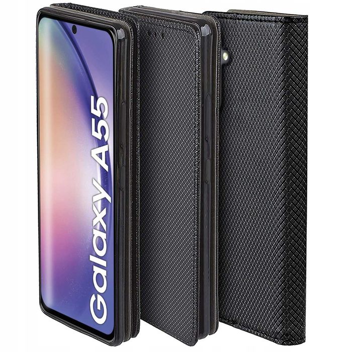 2x Etui Smart Magnet do Samsung Galaxy A55 5G + Szkło Hartowane