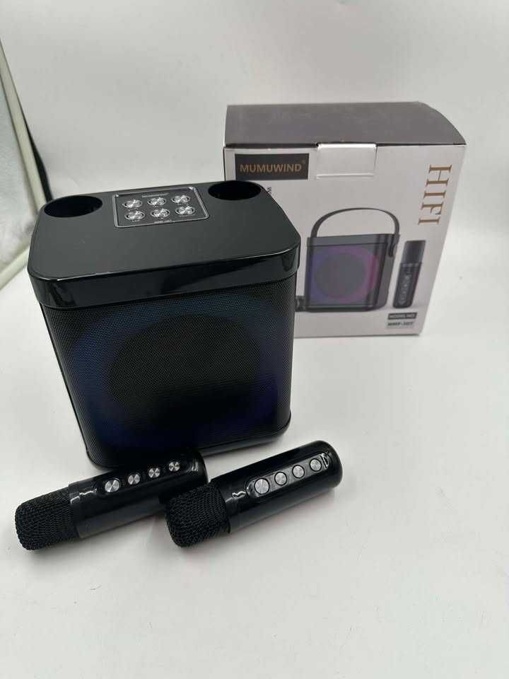 Głośnik Mumuwind Zestaw do karaoke z 2 mikrofonami RGB
