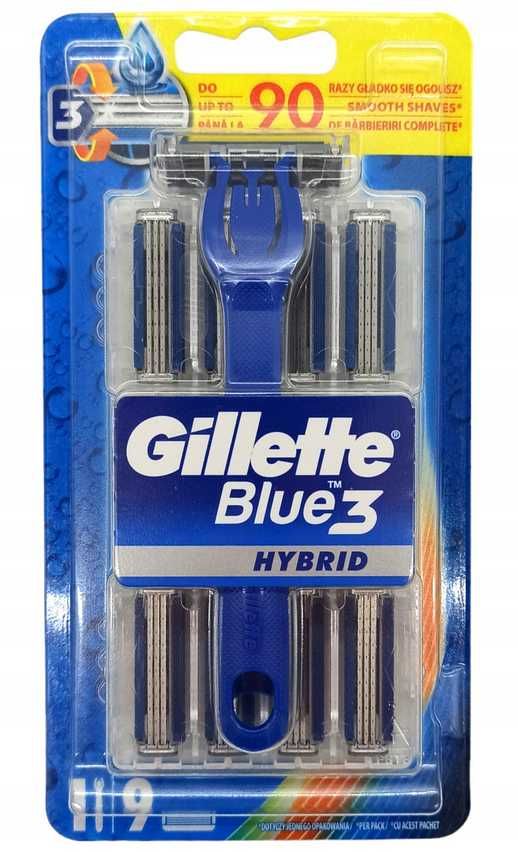 Maszynka do golenia GILLETTE BLUE 3 HYBRID + 9 WKŁADÓW