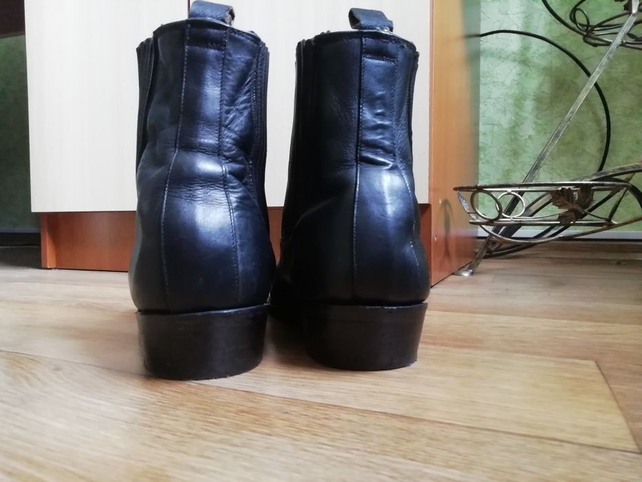 Мужские ботинки полусапожки чопперы казаки байкерские ковбойские