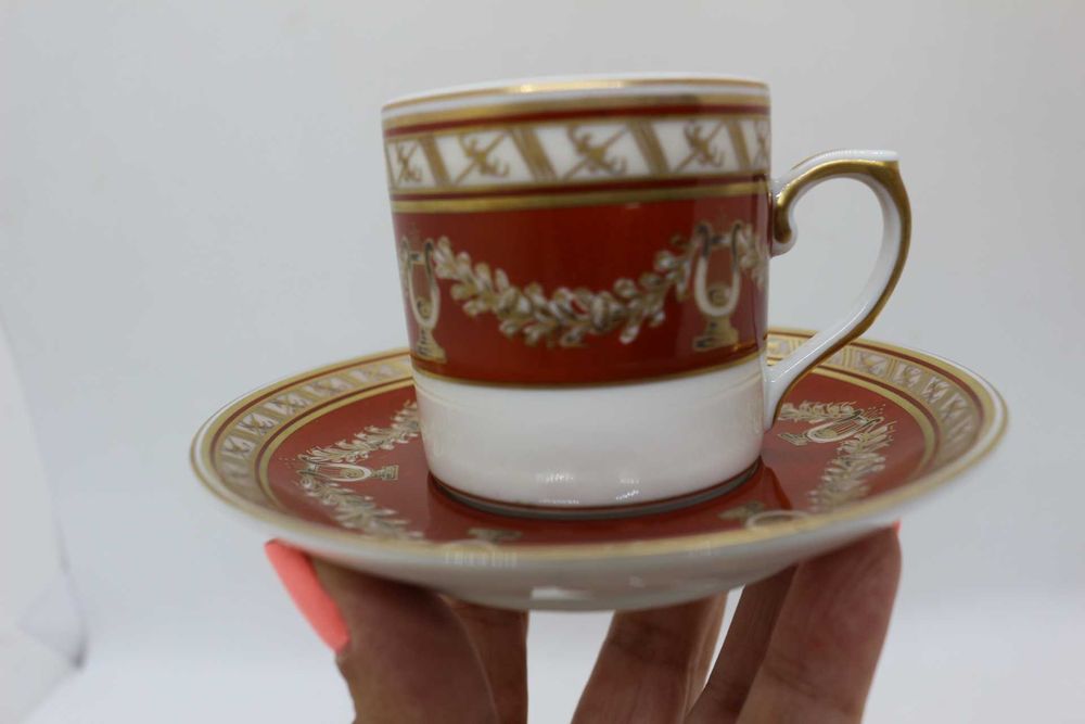 Chávena Café Coleção LIRAS Vista Alegre 1980 Pintada à Mão