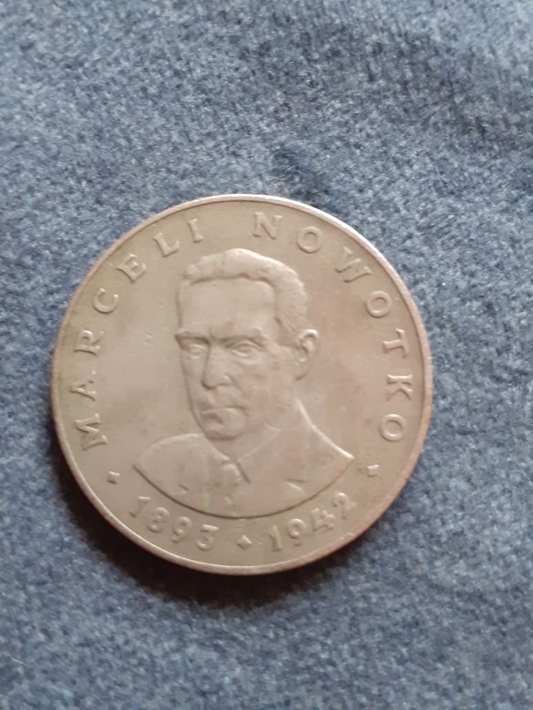 Moneta 20 zł. z 1976/77r. Marceli Nowotko
