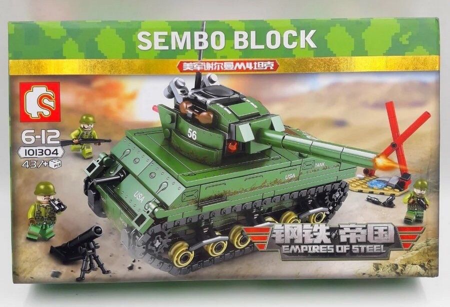 Конструктор танк Sembo block 101304 на 437 деталей