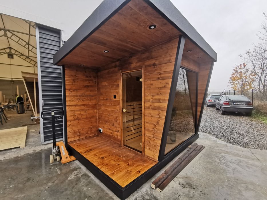 Sauna ogrodowa premium 2,3x3,2m Panorama Piec JBL raty Leasing