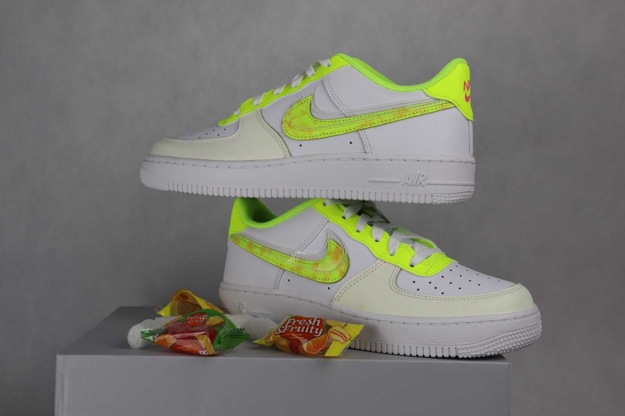 Nike Air Force 1 Low White Citrin 39 *NOWE*