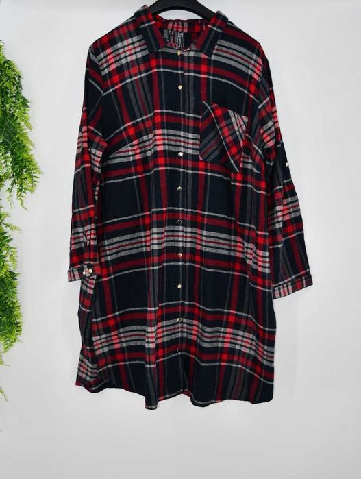 Flanelowa sukienka koszulowa Rainbow 54
