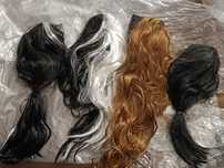 4 perucas coloridas femininas