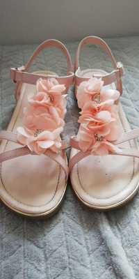 Różowe sandały dziewczęce rozmiar 36
