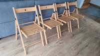 Krzesła składane FRÖSVI (IKEA), drewno bukowe x 4