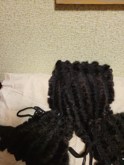 Капор , вязанная норка