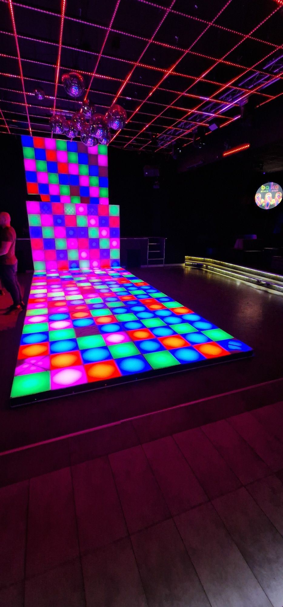 Oświetlenie dyskoteka podłoga RGB led
