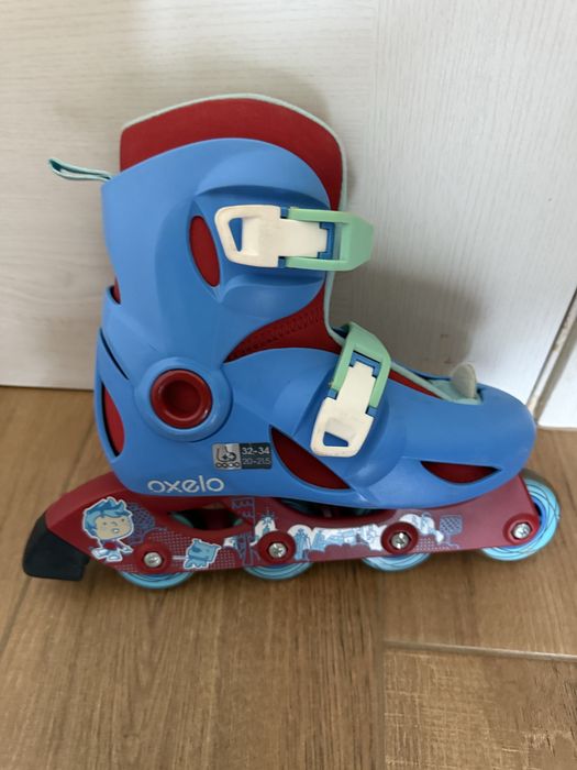 Patins em linha usados 32-43 com saco de tranaporte