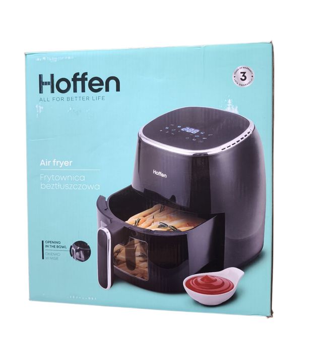 Frytkownica beztłuszczowa Hoffen 5 L, 1550 W, nowa.