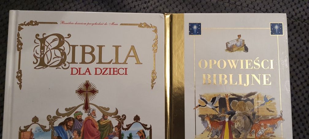 Zestaw na komunię "Biblia dla dzieci" i "Opowieści biblijne" Nowe